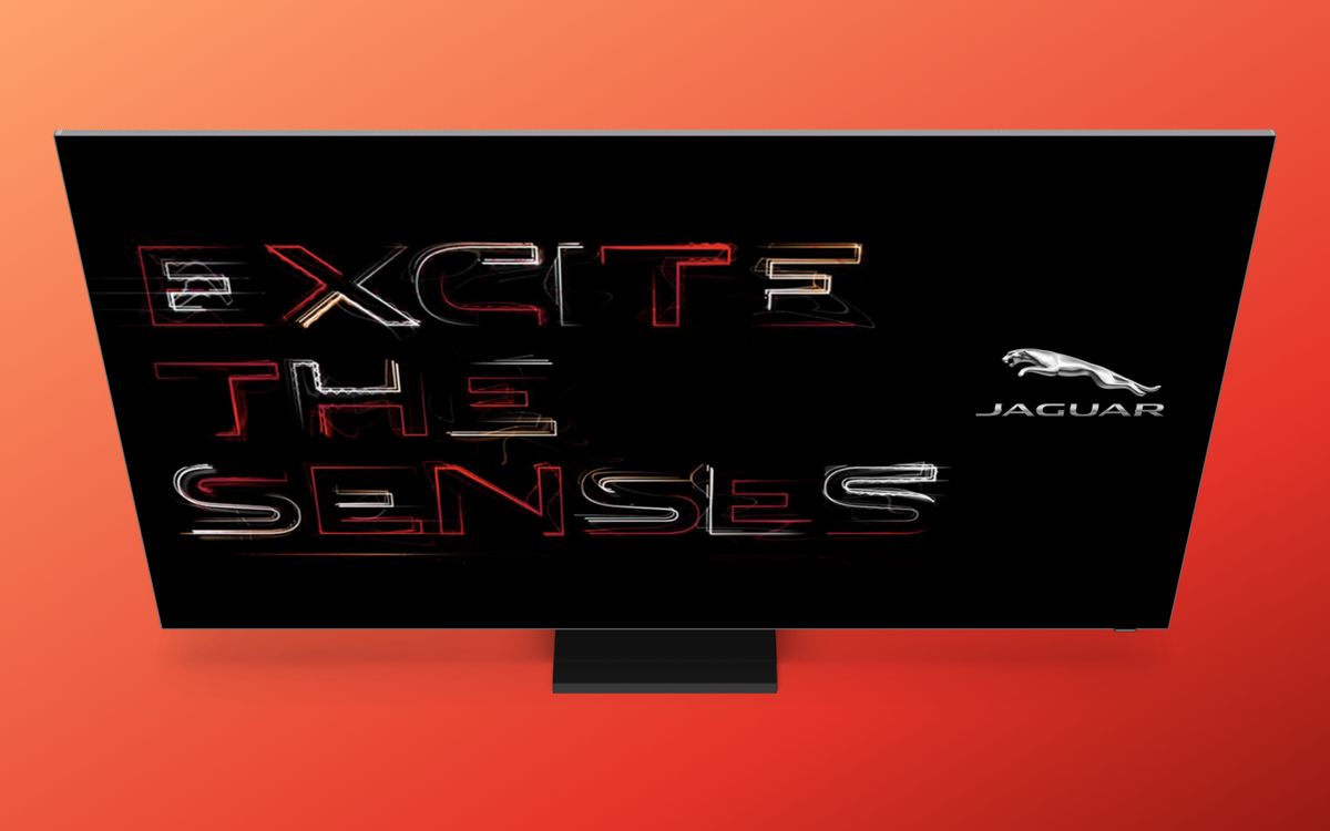 The title card of the film, reading "Excite the senses" in animated outlined type