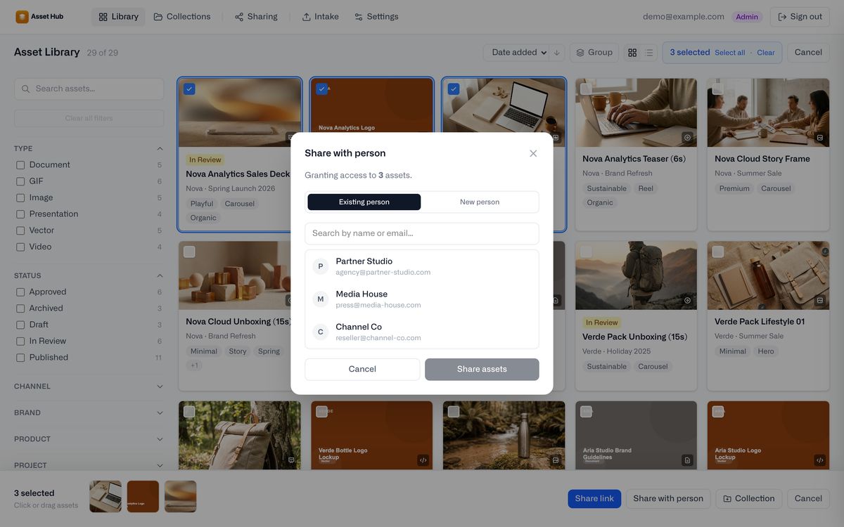 Sharing options overview
