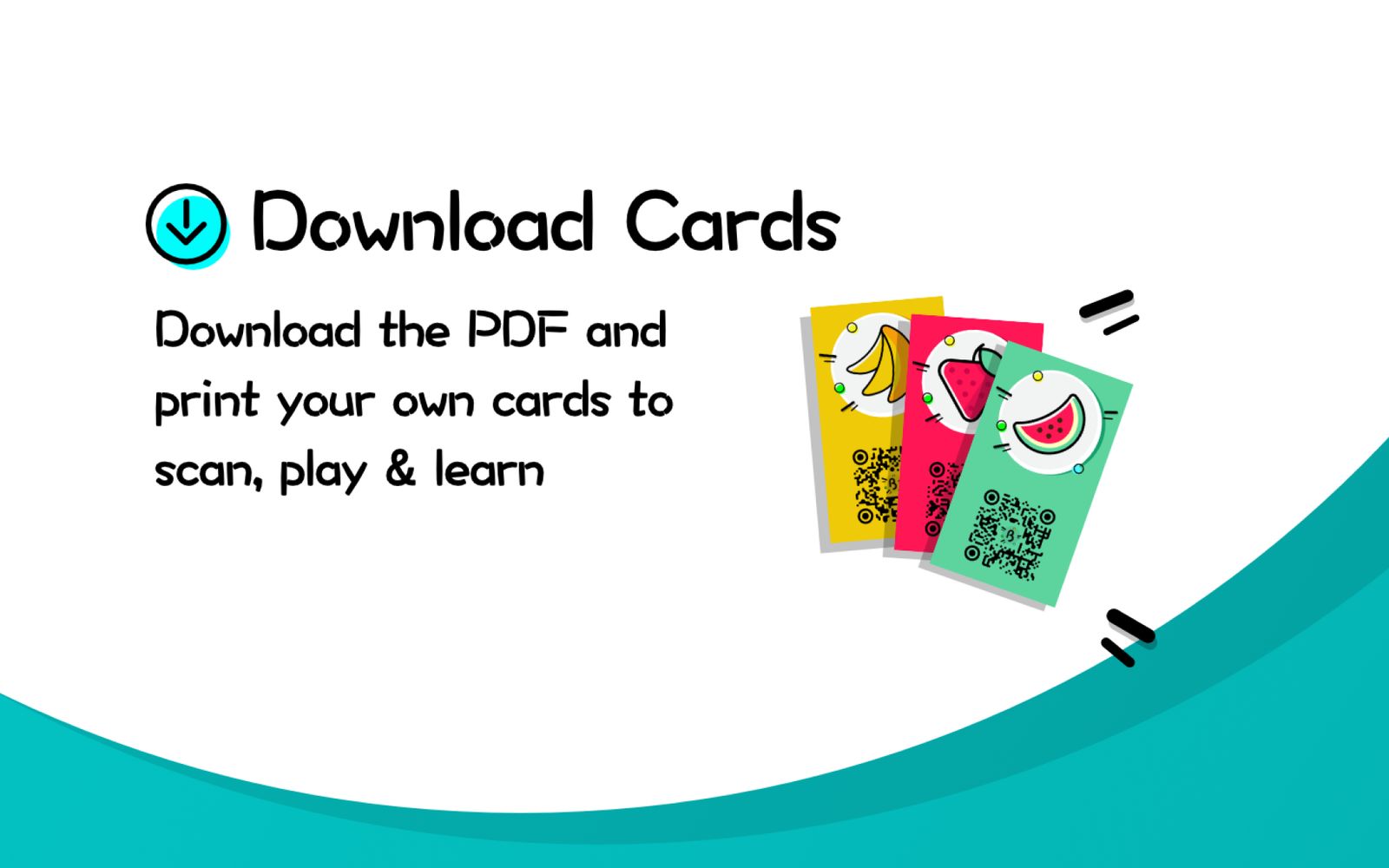 The download screen offering the printable card PDF