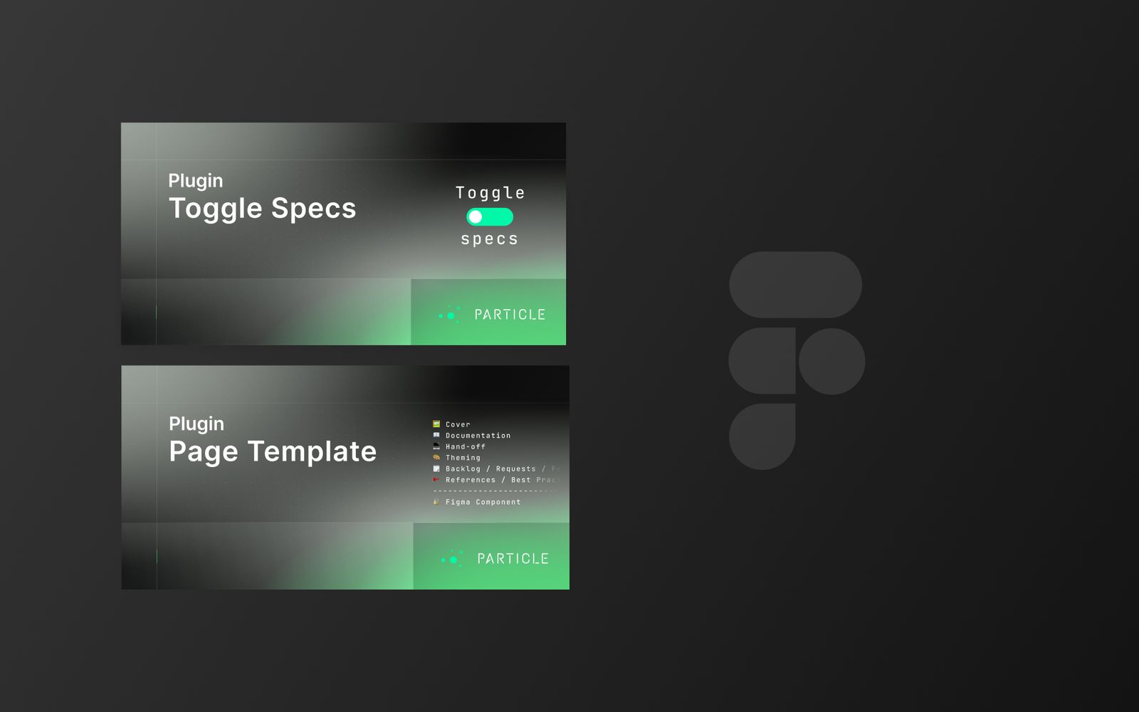 Two Figma plugins built for the system, one toggling spec annotations and one creating page templates